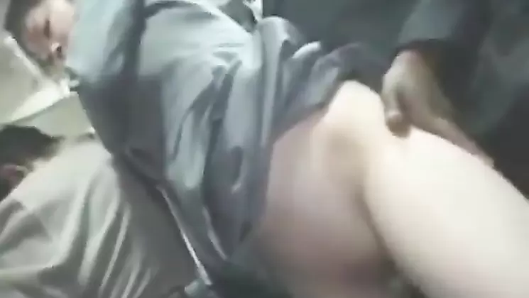 Interracial bus grope