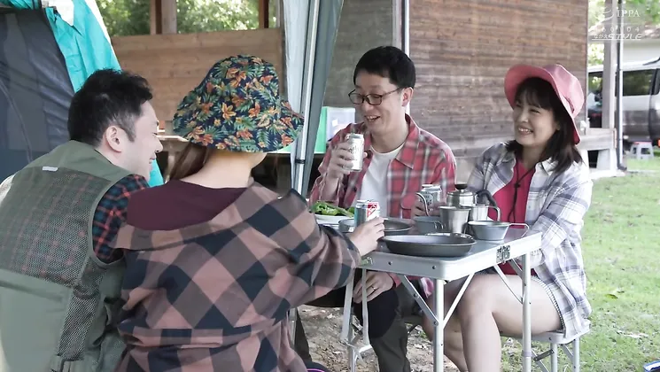 Brunette couple swaps for a wild 3-day weekend of outdoor sex and cumshots