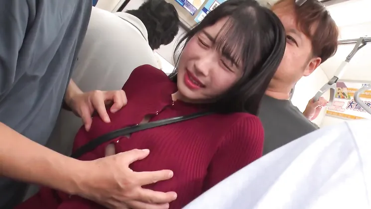 Yuika Onosaka, Held In A Crowded Train Her Maxi Dress Is Ripped Open And Her Nipples Are Stimulated