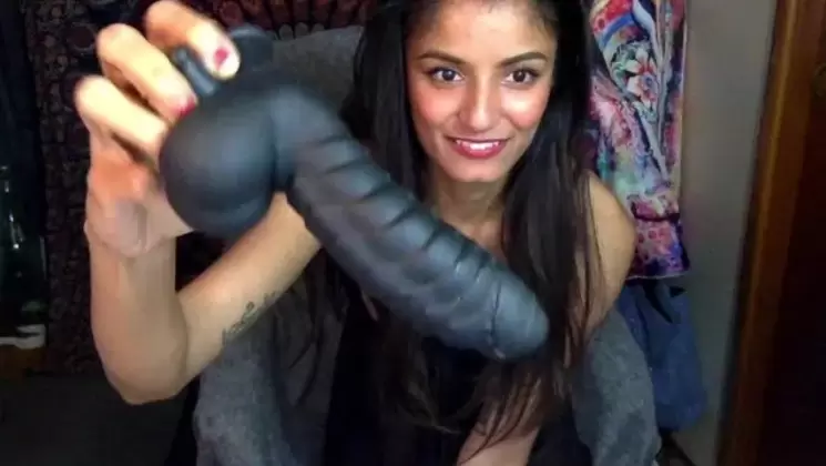 DIRTY HOT ASIAN TEEN TAKES MONSTER BLACK DILDO
